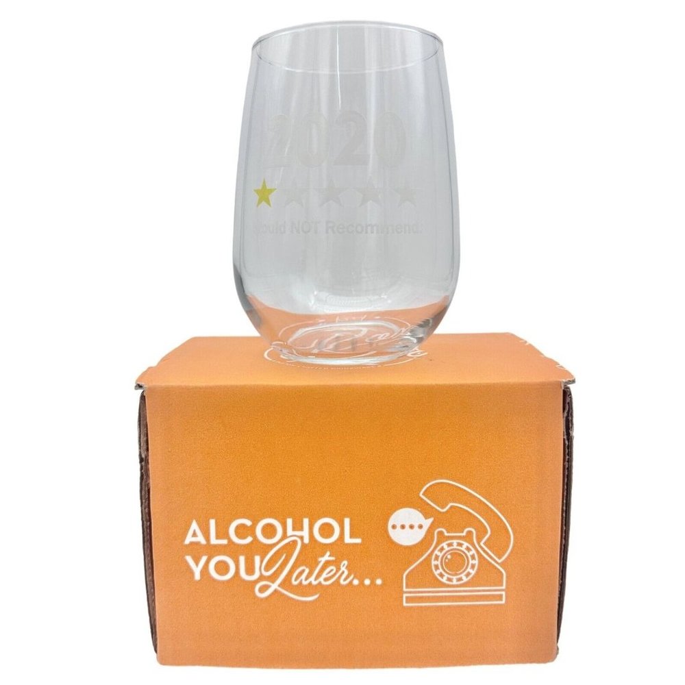 On The Rox Custom Crafted Drinkware Stemless Wine Glass 2020 One Star NIB